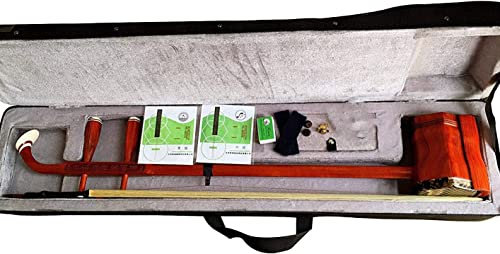 LANDTOM Instrument de musique chinois Erhu à 2 cordes en palissandre chinois instrument à 2 cordes avec accessoires gratuits pour débutant niveau A