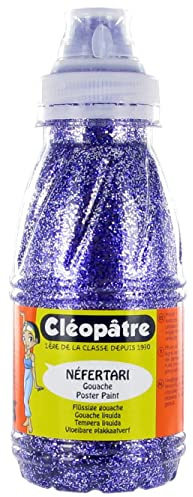 Cleopatre - PP250-18 - Pintura con purpurinas plateadas - Frasco de 250 ml - Morado