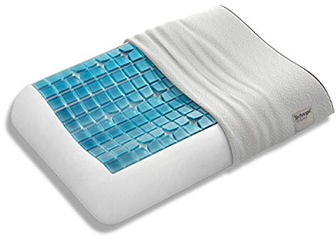 Technogel® Anatomic Orthopädisches Nackenstütz-Kopfkissen – Patentiert, Schadstofffrei & Zertifiziert - HWS-Gel-Kissen für Rücken-& Seitenschläfer inkl. Kissenbezug 66x42x11cm