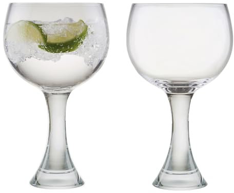 Anton Studio Designs Manhattan Handmade Gin Glasses for Wine, Cocktails, or Water - 350 ml - Clear - Set of 2 Elegant Cocktail Glasses