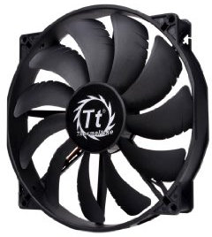 Thermaltake 200mm Pure 20 Series Black 200x30mm Thick Quiet High Airflow Case Fan with Anti-Vibration Mounting System Cooling CL-F015-PL20BL-A
