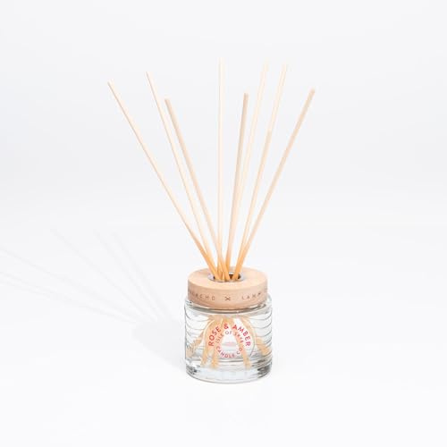 Isle of Skye Candle Company Rose & Amber Reed Diffuser | Premium Fragrance | Hand-poured in Scotland | Effortless home fragrance | 10 Weeks Diffuse Time | Plant-based, sustainable augeo