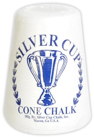 Hathaway Silver Cup Cone Talc Chalk, White