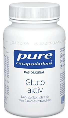 Pure Encapsulations - Gluco Aktiv - Nahrungsergänzungsmittel für den Glukosestoffwechsel - Blutzucker unterstützen - Mit Vitaminen, Zink, Chrom, Selen und vielem mehr - 60 Kapseln