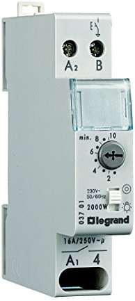 LEGRAND, Treppenlicht-Zeitschalter RexEMPlus, 230 V, 50/60 Hz, 1-modulig für Hutschiene und Nulldurchgangsschaltung, 003701