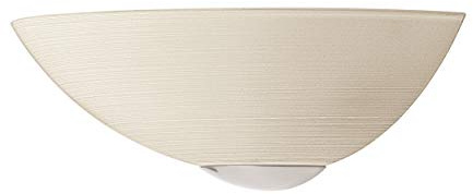 EGLO Wandlampe Malva, 1 flammige Wandleuchte klassisch, Wandbeleuchtung für Innen aus Metall in Weiß, Nickel-Matt, handgemachtem Wischglas in Beige, Wohnzimmerlampe, Flurlampe mit E27 Fassung