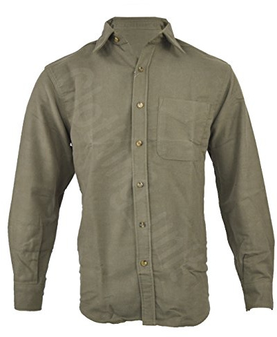 Clothing Unit Mens Moleskin Shirt - Lovat - X-Large Beige