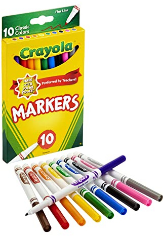 Crayola 58-7726 Fine Line Markers, Multi-Colour