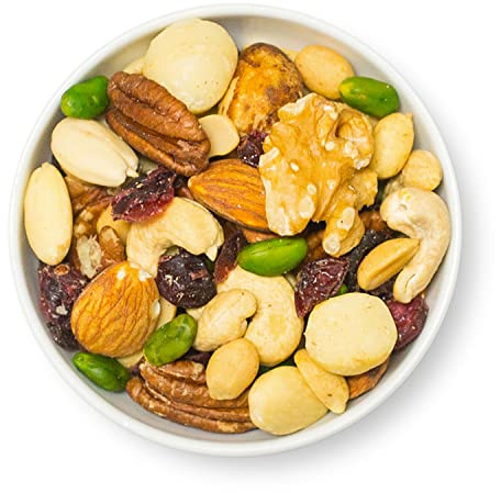 1001 Frucht Edle Nussmischung 250 g naturbelassene Nüsse veredelt mit Cranberrys ohne Zuckerzusatz und ohne Zusätze vegan I Exklusiver Beeren Nuss-Mix