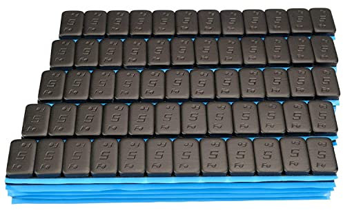 25 Auswuchtgewichte SCHWARZ 12x5g Klebegewichte Stahlgewichte Kleberiegel 60g mit ABRISSKANTE verzinkt & kunststoffbeschichtet KG SCHWARZ 5gx12 1,5kg