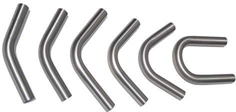 Edelstahlrohrbogen Ø 30x2mm Geländer Schweißbogen Rund Rohr geschliffen Korn 240, Abmessung:30° - Ø 30x2mm