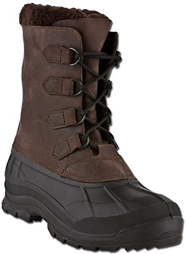 Kamik Alborg Bottes de Neige Homme Taille Chaussure, Marron Brun Foncé Et Noir, 40 EU