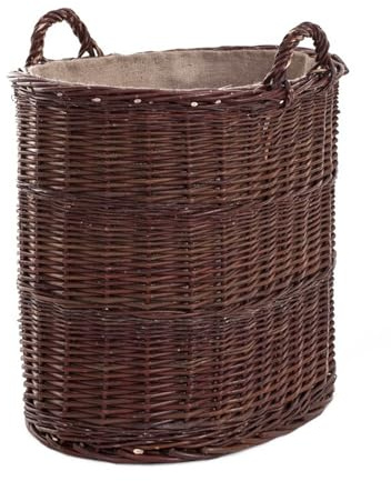 e-wicker24 Alles aus Weide Cesta Portalegna da Interno in Vimini Porta Legna da Interni Fatto a Mano Cesta in Vimini per Legno Cestino per tronchi Ceste per Legna da Interno