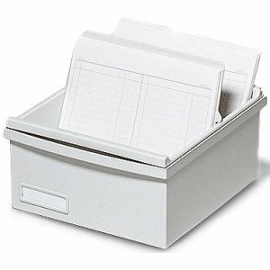 Multiform Karteikasten A6 quer 600 Karten lichtgrau