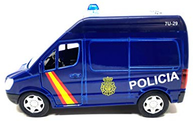 FURGÓN POLICÍA Nacional GT-3689. Vehículo metálico, Juguete para niños y coleccionistas.