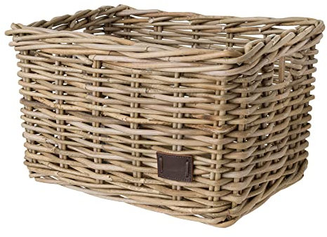 FastRider Zeno Fahrradkorb Vorne Rattan, Fahrrad Korb für Vorne für Einkaufs- oder Büchertasche, Rattan Fahrradkiste, Ergonomisch, Modisch, Einfache Montage mit Mitgelieferde Kabelbinder, 8L, Beige