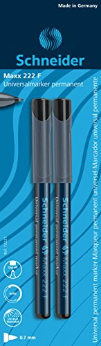 Schneider universale marcatore permanente Maxx 222 F, 0,7 mm, Nero, Confezione in blister