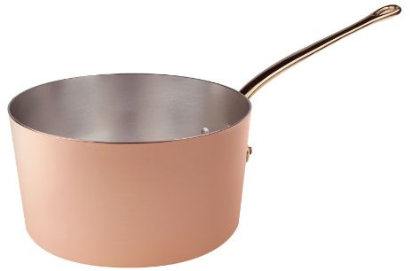 Pentole Agnelli ALCU105F16 Casseruola Alta di Rame Stagnato con 1 Manico, 16 cm