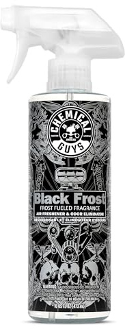 Chemical Guys Black Frost Air Premium Car Air Freshener Spray & Odor Eliminator - Crisp Masculine Scent Spray for Trucks, SUVs, RVs, and Motorcycles - Use in Home, Office, or Garage, 16 oz Bottle
