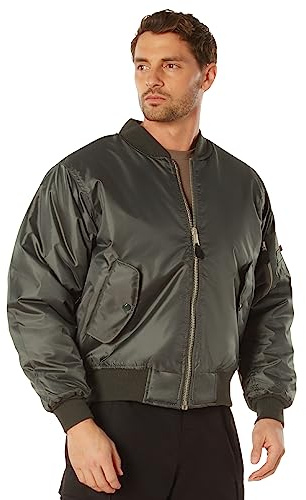 Rothco MA-1 Flight Jacket, Gun Metal Grey, L