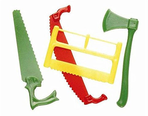 Le Petit Mitron Décor de buche scie et Hache Assortie x200