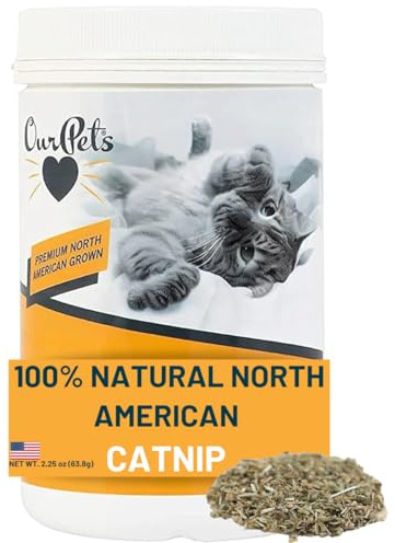 Our Pets High Potency Catnip Blend, 2.25 Ounce Jar, 100% Natural, 2 Cups