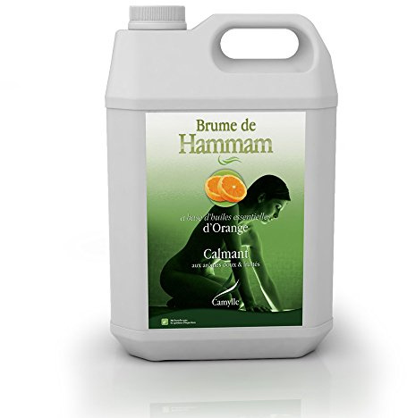 Camylle - Steam Bath Fragrance Orange - A base di oli essenziali per stanze di vapore, bagni di vapore o docce a vapore - Lenitivo con aromi dolci e fruttati - 5000ml