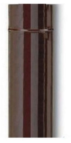 8228431006992 *********** TUBO SMALTATO DIAM.CM 10 X CM 100 LUNGO PORCELLANATO PER STUFA MARRONE FERR 97376