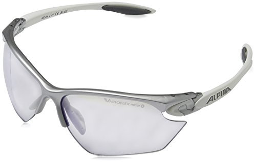 ALPINA Sonnenbrille Pro Line Twist Four S VLM+ Outdoorsport-Brille, Silver/White, One Size