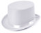 Bristol Novelty BH477 Satinlook, Unisex, für Erwachsene, Einheitsgröße Halloween Weißer Zylinder in Satinoptik, Einfarbig, White Halloween