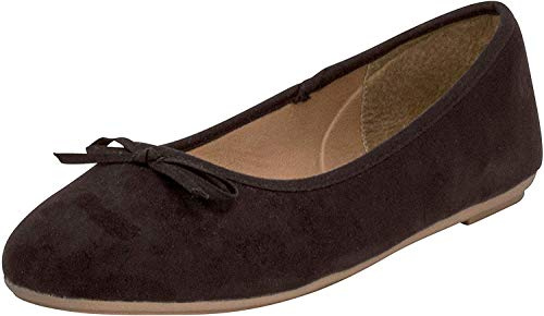 Fitters Footwear That Fits dam ballerina hjälmar mikrofiber moderiktiga basballonger med slinga storlek (EU,), - svart - 42 EU