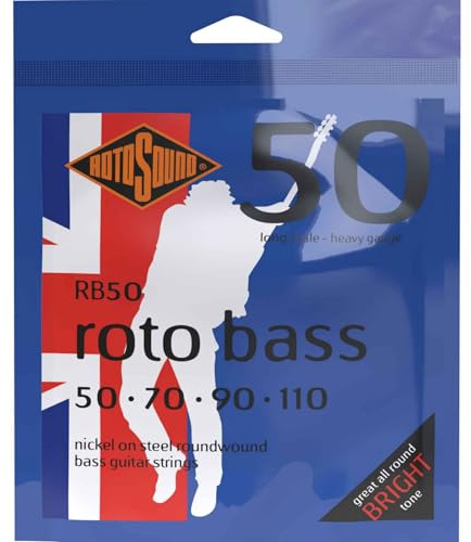 Rotosound RB Roto Bass nickelé Jeu de 4 cordes Nickel Heavy 50-110 RB50