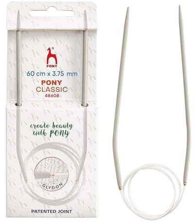 Pony Classic Circular Knitting Needles, Aluminium, 60cm x 4.00mm - 1 Piece