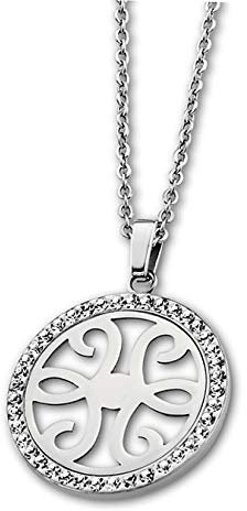 Lotus Style Collier Femme Strass Rond Acier LS1779-1/1