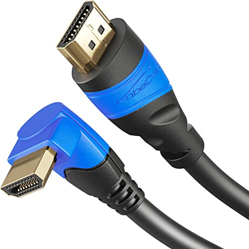 KabelDirekt – 3m Cable HDMI 4K 90° (High Speed HDMI con Ethernet, 4K Ultra HD, 3D, Full HD 1080p, HDR, ARC, PS4, XBO, HDTV)