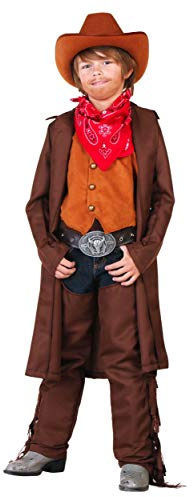 Fun Costumes Western Cowboy Kids Boys Costume, Comes with Cowboy Hat Vest Chaps Belt Buckle and Bandana