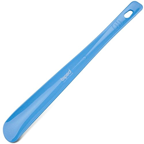 Calzador plastico 35 cm con agujero para colgar z1555(azul claro)