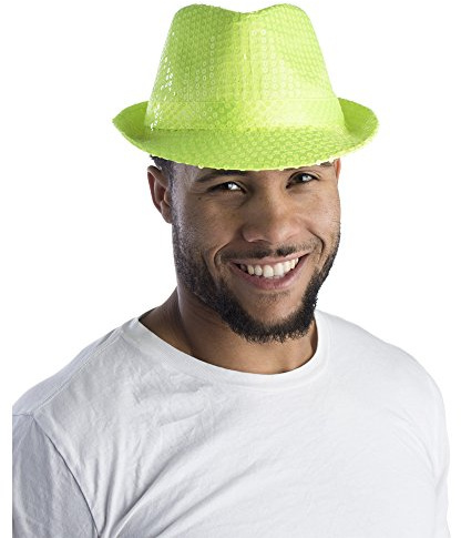 Dress Up America Sombrero Fedora de Lentejuelas para Adultos - Accesorio de Disfraz con Brillo para Halloween, Fiestas y Baile, Talla Única