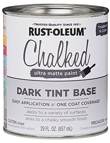 Rust-Oleum 287689 Dark Tint Base Chalked Ultra Matte Paint, 1 Qt