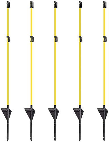 VOSS.farming 40x Fiberglaspfähle, 112cm, oval