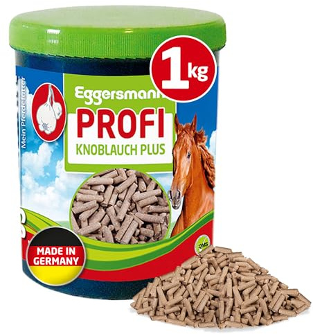 Eggersmann Mein Pferdefutter Ajo Plus 1 kg – Complemento alimenticio para Caballos – contra Moscas, tábanos y Mosquitos, Ayuda al metabolismo y a la Defensa inmune