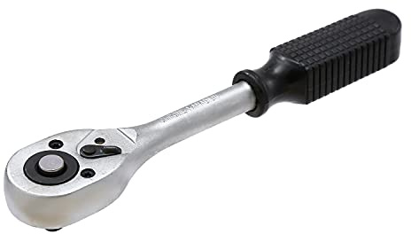 TOPWAY Cricchetto Reversibile 3/8, Manico per Chiave a Bussola a Sgancio Rapido a 24 Denti, Acciaio al Cromo Vanadio di Alta Qualità, Attrezzo per Riparazioni Auto, 200mm 422905