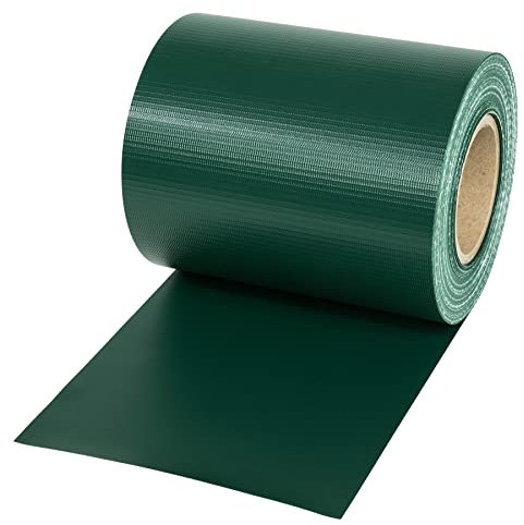tectake® Rollo Aislamiento Aislante PVC 19 cm de Alto, Protección UV, Privacidad, Clips de Sujeción, Malla Sombreo, Ocultacion Jardin Exterior, Valla Jardin Exterior - 70 m Verde