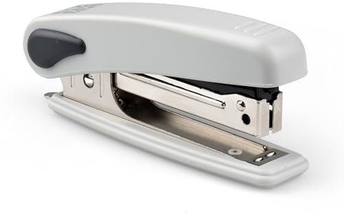 SAX Hefter, für 10 Blatt, für No. 10 Heftklammern, Grau, Nageln und geschlossene Haftung, robustes und stabiles Material, stilvolles und Modernes Design