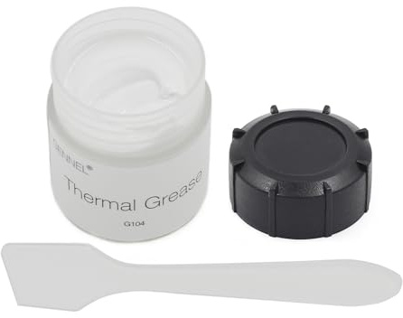 GENNEL G104 20Grams White Thermal Conductive Compound Grease, Heatsink Paste, Thermal Paste for CPU GPU Cooler IC LED Chipset Cooling