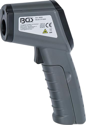 BGS 6005 | Digital-Laserthermometer | -50 °C bis +500 °C | Infrarot-Thermometer | Temperaturmessgerät | Temperaturmesser