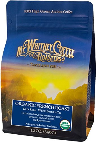 Mt, Whitney Coffee Roasters, Organic Whole Bean Coffee, French Roast, 12 oz (340 g)