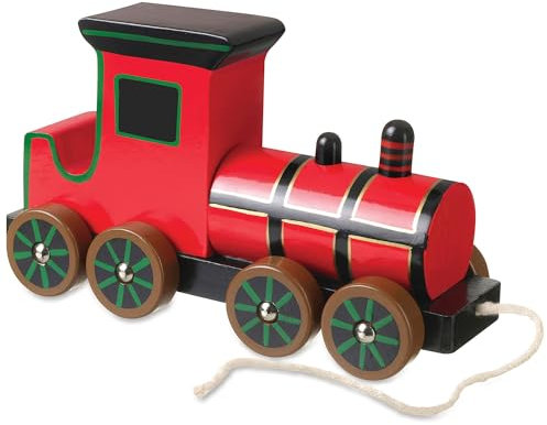 Steam Train Pull Along Toy - Wooden Push and Pull Along Toy Cars & Vehicles - 1st Birthday Gifts for Baby Boys and Girls, 1 Year Olds, Toddler - Early Development & Activity Toys by Orange Tree Toys