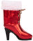 Idena 10040163 - Nikolausstiefel Lady, Größe 10,5 x 5 x 16 cm, Dekoration, Santa Lady, Weihnachten, Geschenk, Baumschmuck