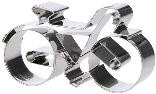 Städter Ausstechform, Edelstahl, Fahrrad, 9 x 30 x 30 cm, Silber